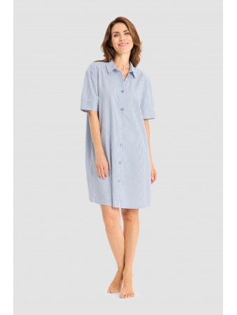FÉRAUD Striped cotton nightshirt TENCEL