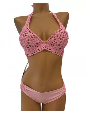 Nicole olivier Maillot 2 pièces armatures rose CHA