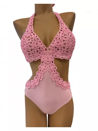 Nicole olivier MailIot trikini armatures rose CHACHA