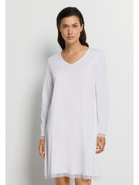 Hanro Long-sleeved cotton nightgown INAYA