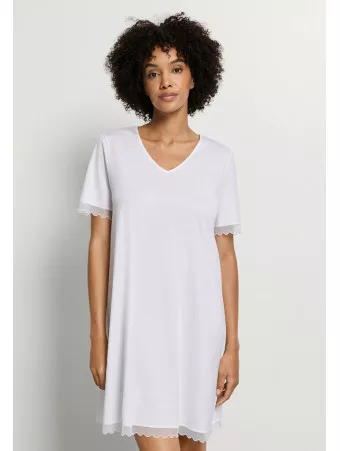 Hanro Short-sleeved cotton nightgown INAYA