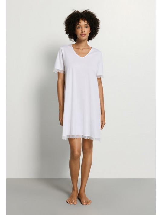 Hanro Short-sleeved cotton nightgown INAYA