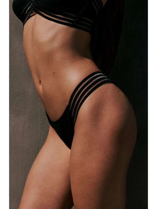 sarda Slip brésilien noir MISS