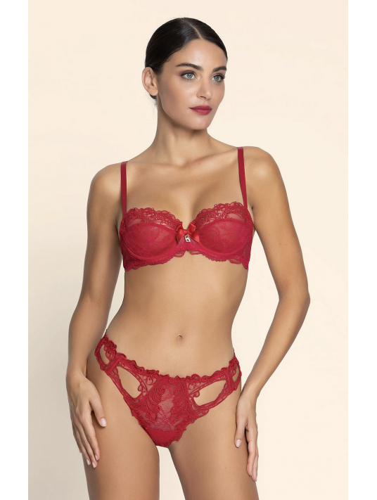 Lise charmel lingerie rouge soutien-gorge corbeilles SOIR DE VENISE