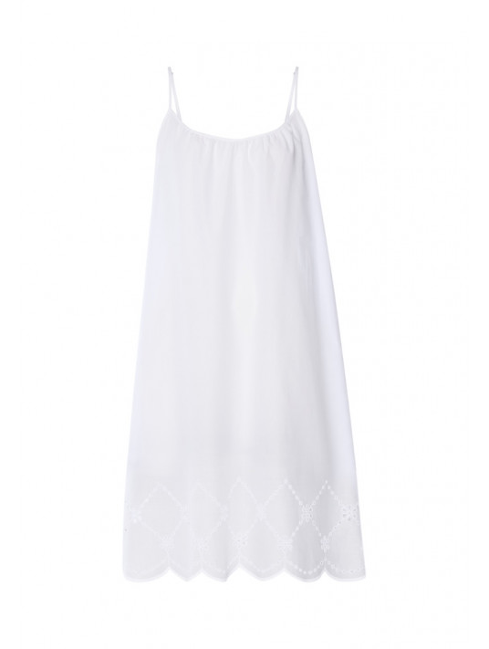 HANRO Cotton nightdress with thin straps