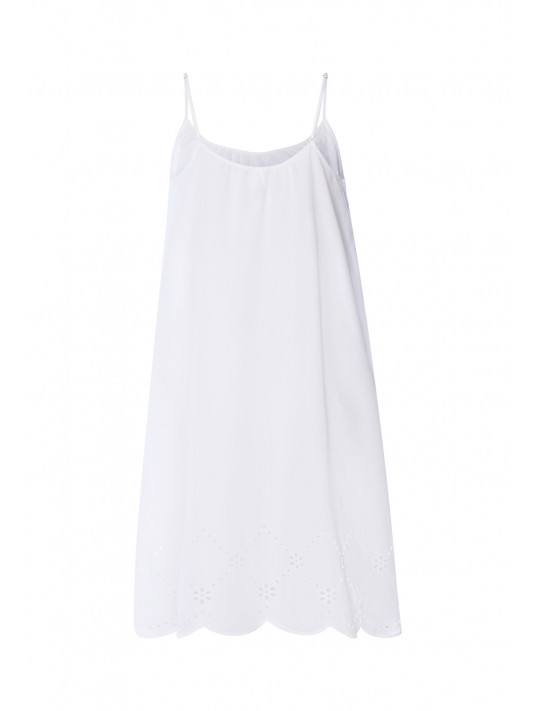 HANRO Chemise de nuit bretelles COTON LUMI