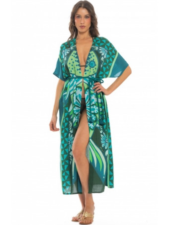 PIN UP STARS Kimono with Belt TRIBAL SEA