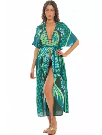 PIN UP STARS Kimono long TRIBAL SEA