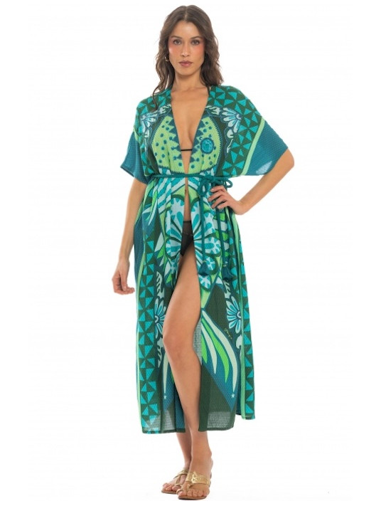 PIN UP STARS Kimono long TRIBAL SEA