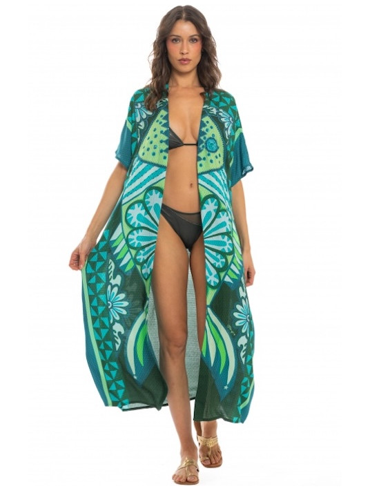 PIN UP STARS Kimono with Belt TRIBAL SEA
