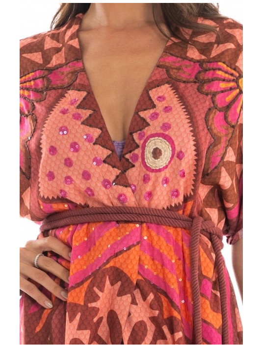 PIN UP STARS Kimono long TRIBAL SEA