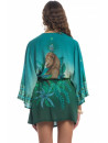 PIN UP STARS Short belted kimono ROI LION