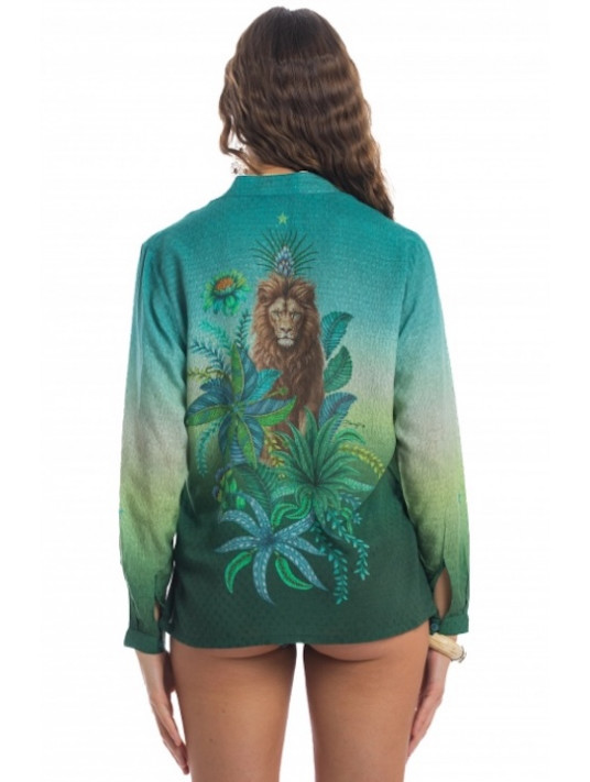 PIN UP STARS Chemise viscose ROI LION