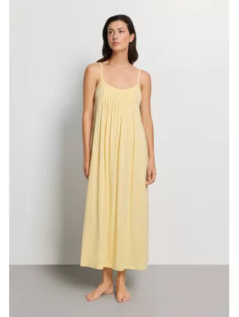 HANRO Chemise de nuit longue en coton vanille JULIET