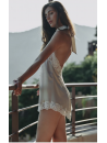 Marjolaine Grey silk nighty CARMELA