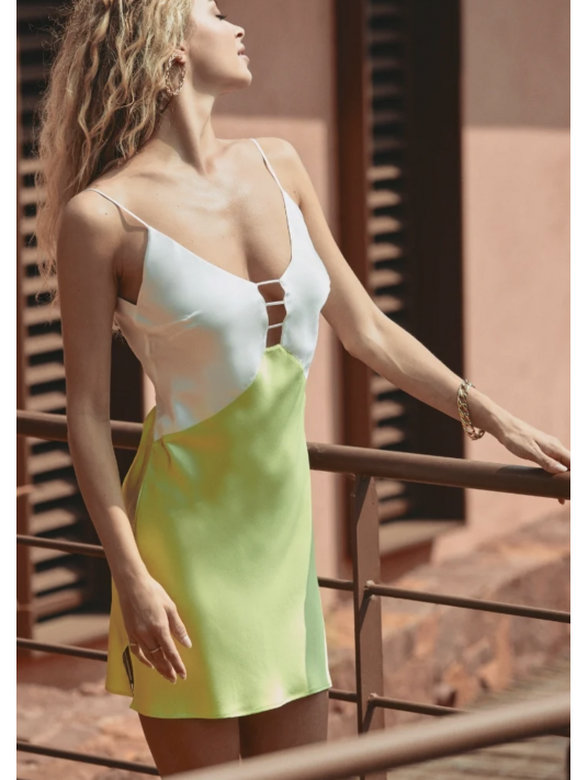 Marjolaine Robe nuisette tilleul CARMELA