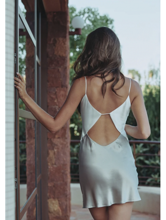 Marjolaine Robe nuisette gris CARMELA