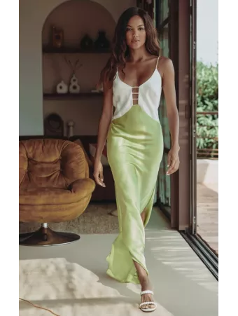 Marjolaine Long silk dress CARMELA