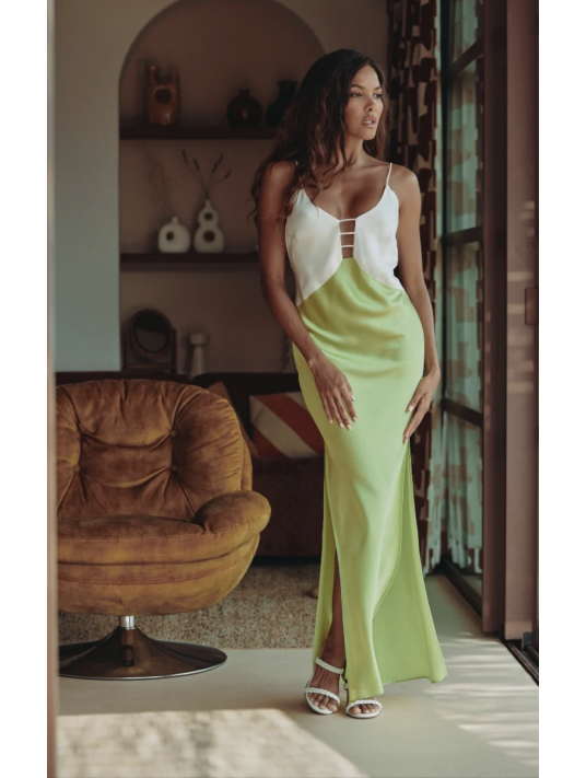 Marjolaine Long silk dress CARMELA