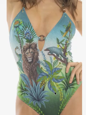 Pin up Maillot une pièce ROI LION