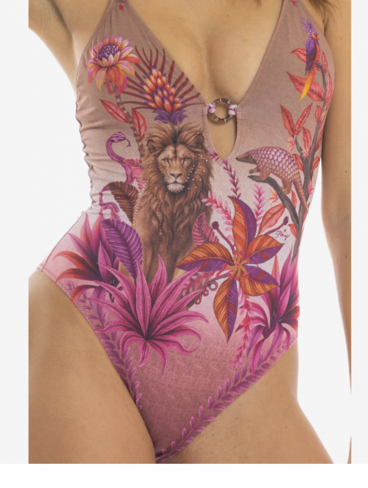Pin up stars pink One piece swimsuit LION KING