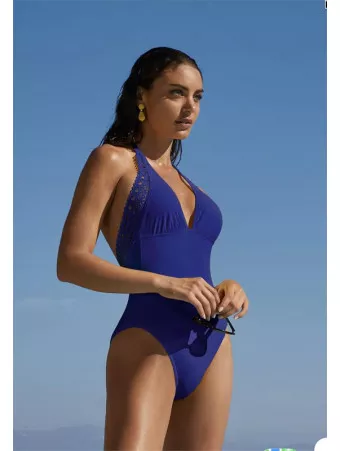 LISE CHARMEL Maillot une pièce outremer AJOURAGE COUTURE