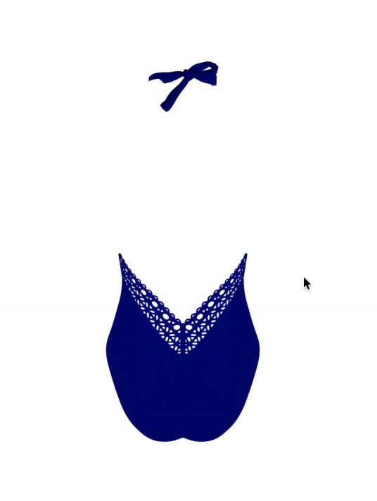 1 piece swimsuit outremer blue AJOURAGE SEDUCTION