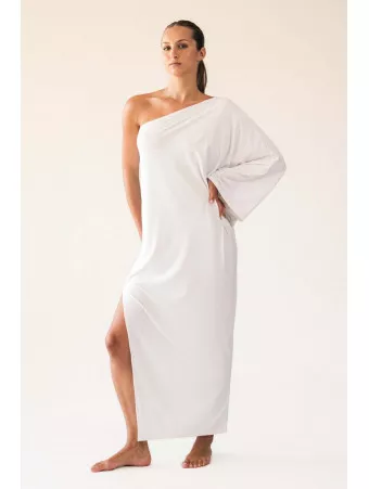 CALARENA Robe longue asymetrique YOGOURT GAIA