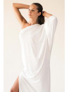 CALARENA Robe longue asymetrique YOGOURT GAIA
