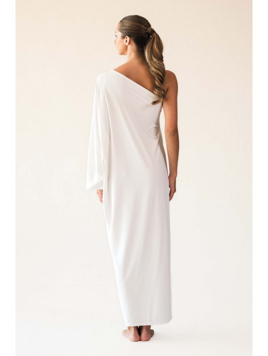CALARENA Asymmetrical long dress YOGOURT GAIA