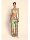 lise charmel Pantalon vert LIBERTINE EN FLEURS