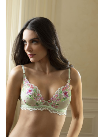 Soutien-gorge glam vert LIBERTINE EN FLEURS