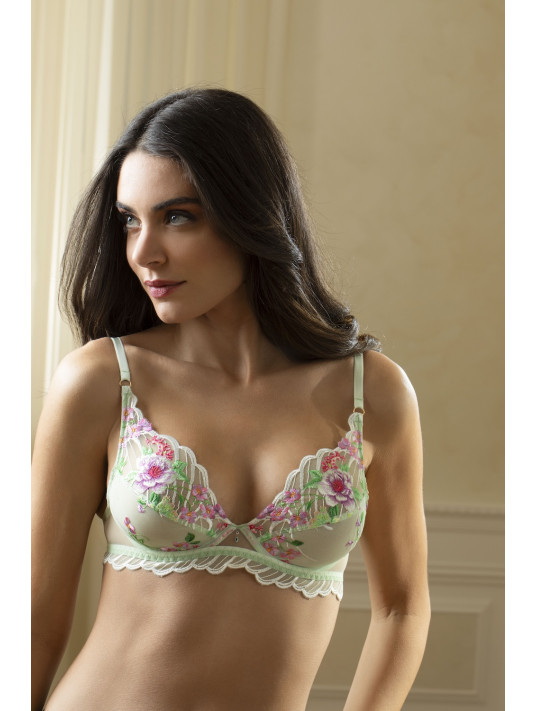 Soutien-gorge glam vert LIBERTINE EN FLEURS