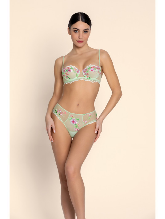 Soutien-gorge corbeille vert LIBERTINE EN FLEURS