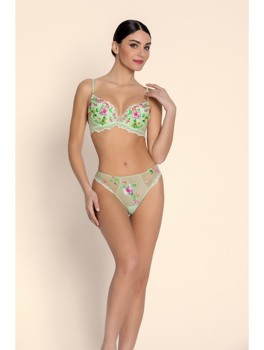 Lise Charmel Slip séduction vert LIBERTINE EN FLEURS
