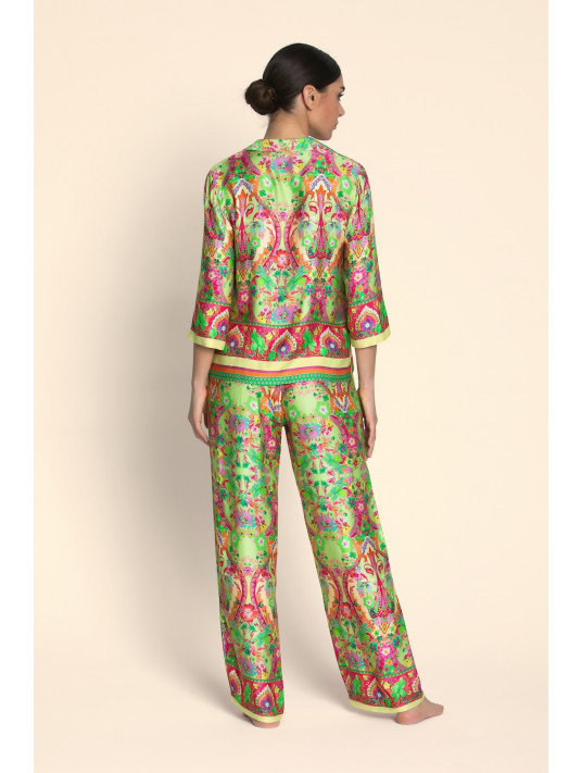 Chemisier vert LIBERTINE EN FLEURS