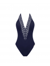 Lise Charmel Maillot 1 pièce nageur marine AJOURAGE SEDUCTION