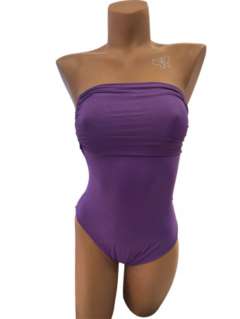 Maillot 1 pièce bustier lurex purple CALARENA