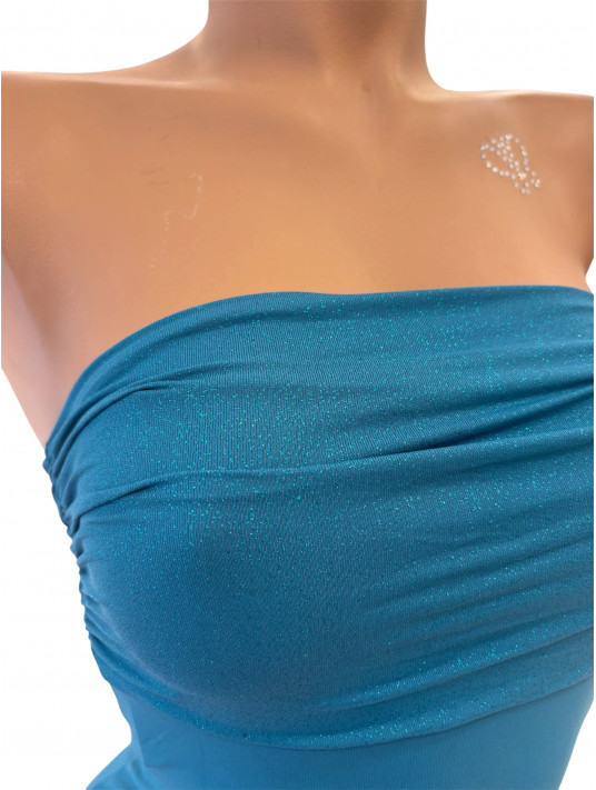 Maillot 1 pièce bustier lurex océan CALARENA