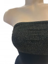 Maillot 1 pièce bustier lurex noir CALARENA
