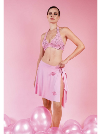 Nicole olivier Jupe de plage rose CHAINE