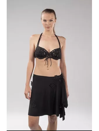 Nicole olivier Jupe de plage noir CHAINE