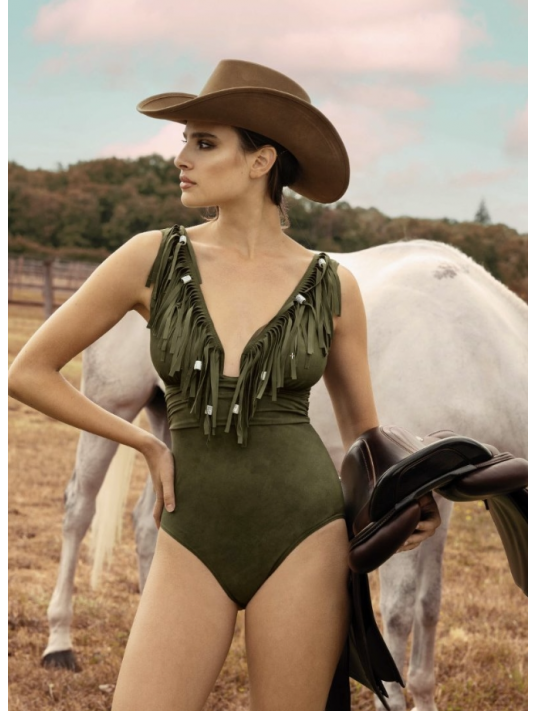 Maillot de bain une pièce franges BRIO