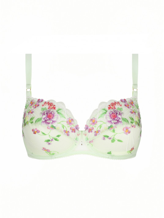 Soutien-gorge corbeille vert LIBERTINE EN FLEURS