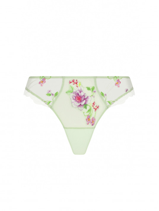 Tanga vert LIBERTINE EN FLEURS