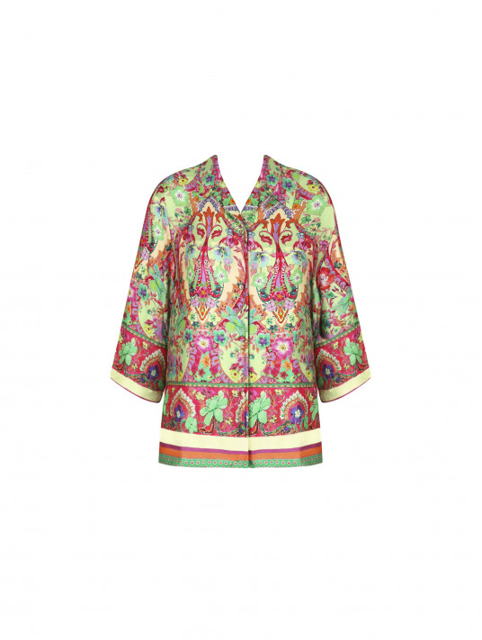 Chemisier vert LIBERTINE EN FLEURS