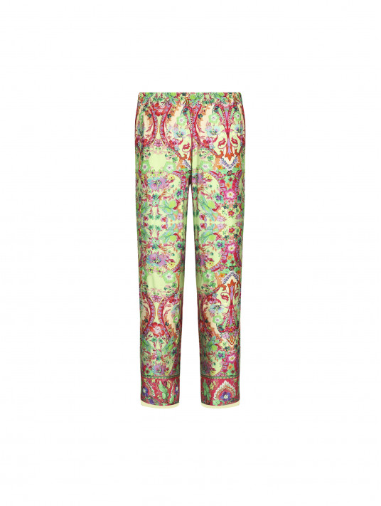 lise charmel Pantalon vert LIBERTINE EN FLEURS
