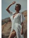 MARJOLAINE Tunique de plage dentelle naturel CELESTE
