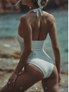 Maillot une piéce sexy naturel blanc CELESTE