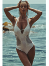 Maillot une piéce sexy naturel blanc CELESTE